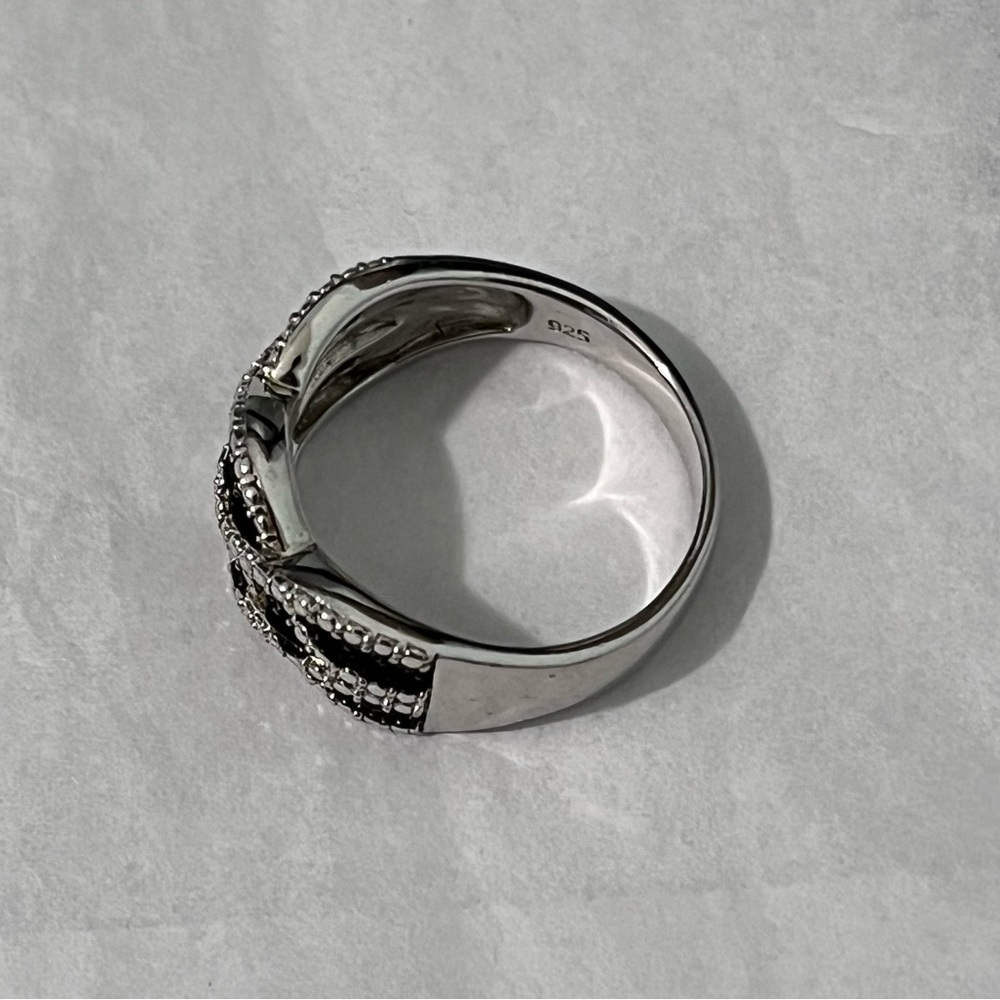 Kay Jeweler Loved Authentic Black Sapphire & Sterling Silver Criss-Cr… - Picture 10 of 12
